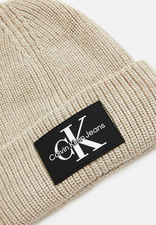 Calvin Klein - Monologo patch beanie - eggshell