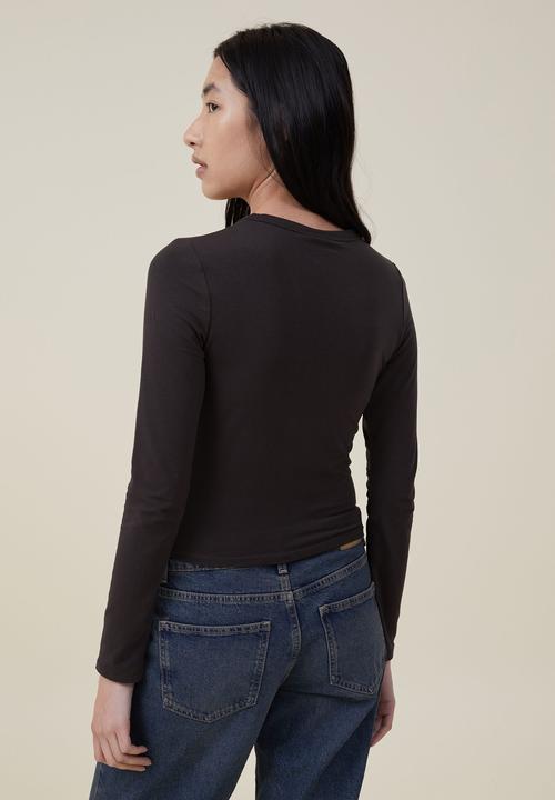 Cotton On - Fitted graphic long sleeve top - lcn the rolling stones tongue/washed 