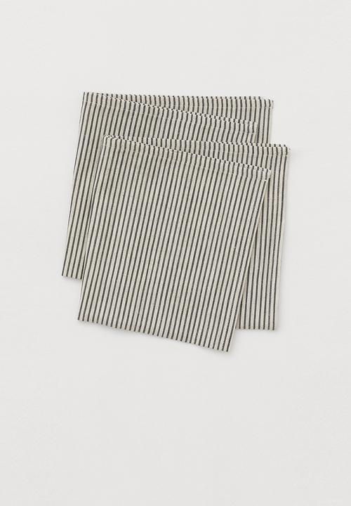 H&M - 2-pack linen-blend napkins - beige/multi