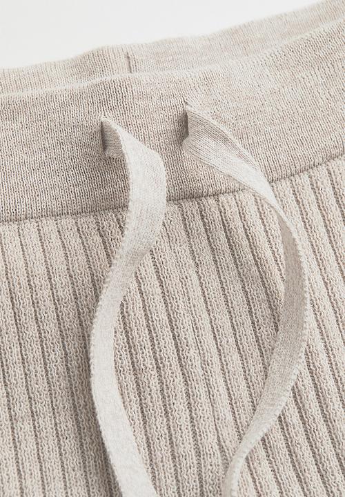 H&M - Knitted trousers - light mole