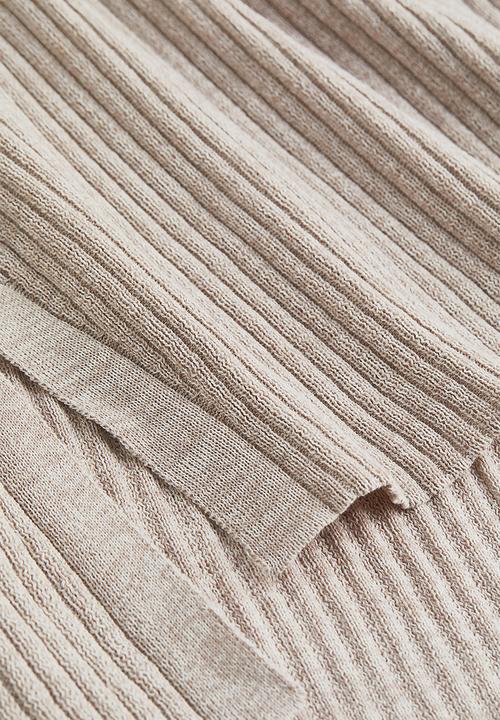 H&M - Rib-knit jumper - light grey marl 