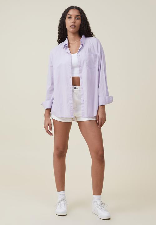 Cotton On - dad shirt - light lilac