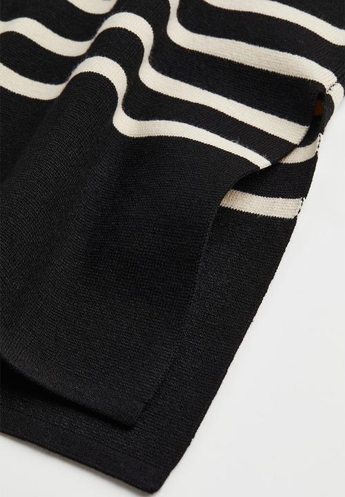 H&M - Turtleneck jumper - black/striped
