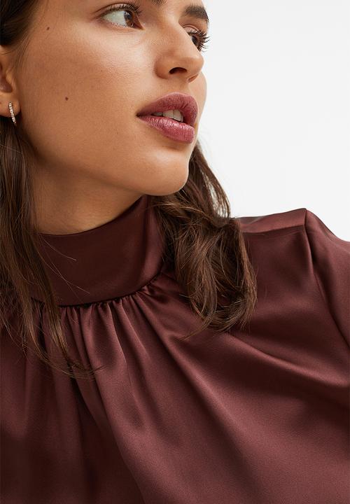 H&M - Satin dress - brown