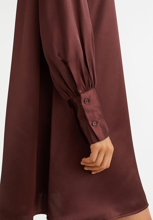 H&M - Satin dress - brown