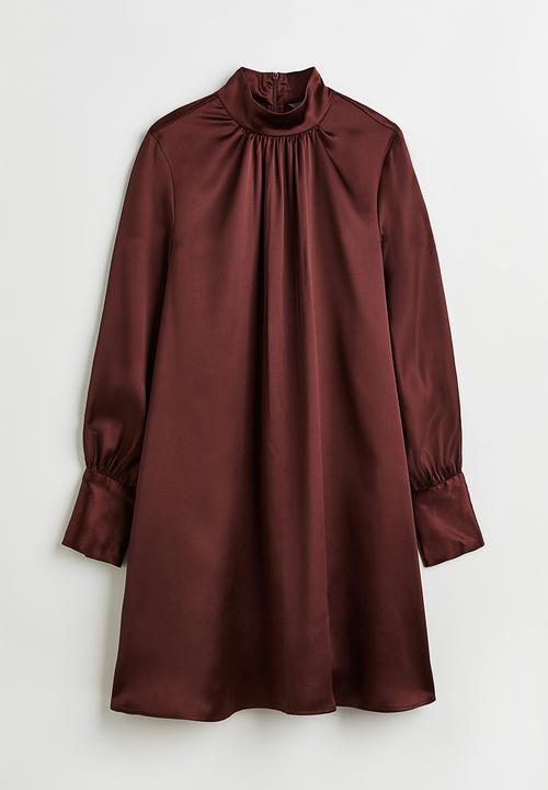 H&M - Satin dress - brown