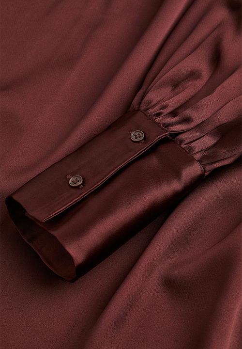 H&M - Satin dress - brown