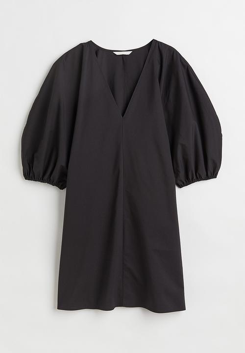 H&M - V-neck dress - black