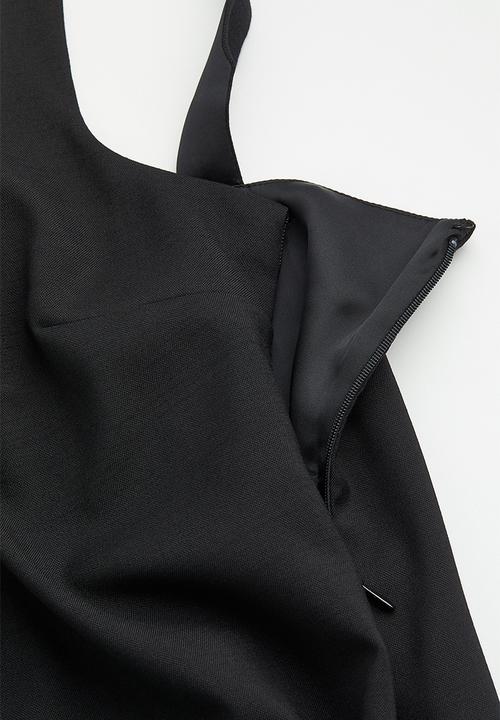 H&M - Short pinafore dress - black