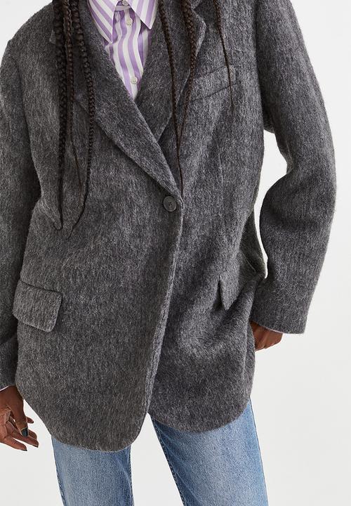 H&M - Double-breasted jacket - dark grey