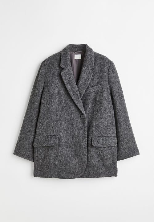 H&M - Double-breasted jacket - dark grey