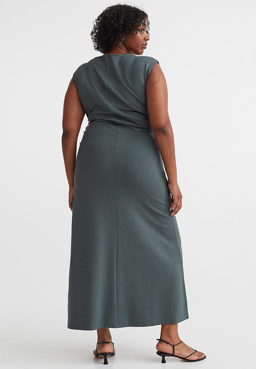 H&M - Tailored jersey dress - grey green