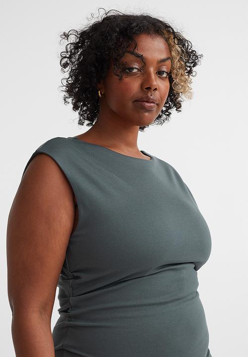 H&M - Tailored jersey dress - grey green