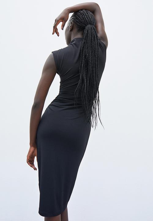 H&M - Gathered jersey dress - black