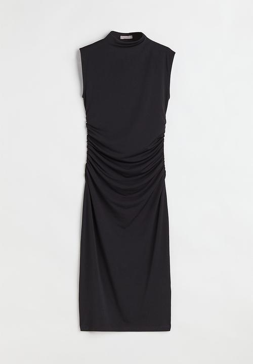 H&M - Gathered jersey dress - black