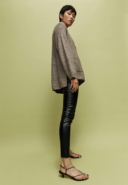 H&M - High-waisted leggings - black