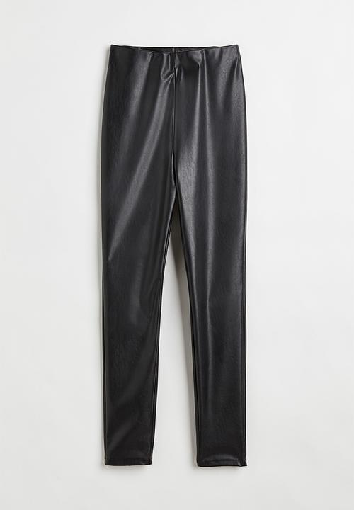 H&M - High-waisted leggings - black
