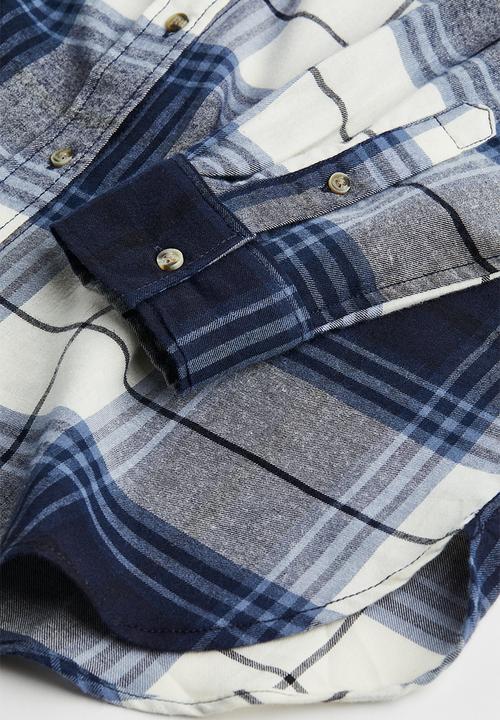 H&M - Cotton flannel shirt - blue/multi