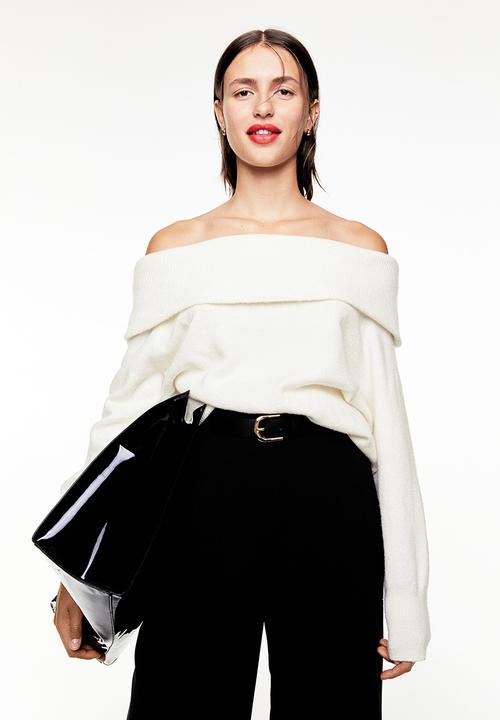 H&M - Off-the-shoulder jumper - cream