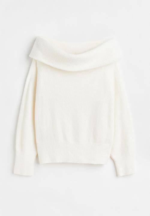 H&M - Off-the-shoulder jumper - cream