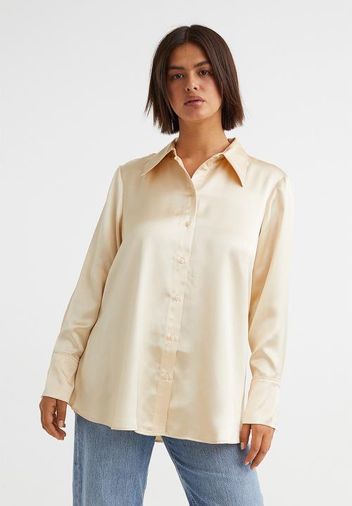 H&M - Satin blouse - cream