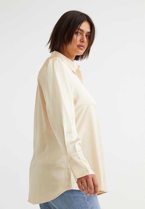 H&M - Satin blouse - cream