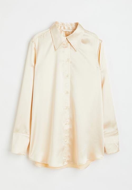 H&M - Satin blouse - cream