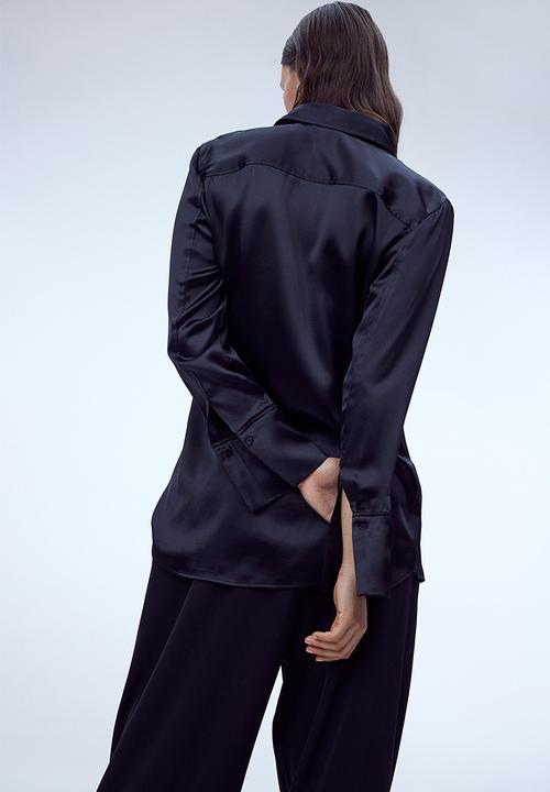 H&M - Satin blouse - black