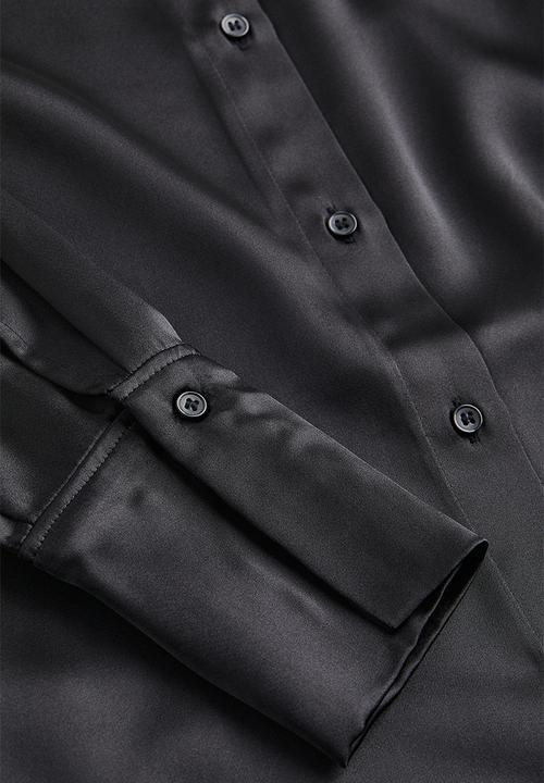 H&M - Satin blouse - black