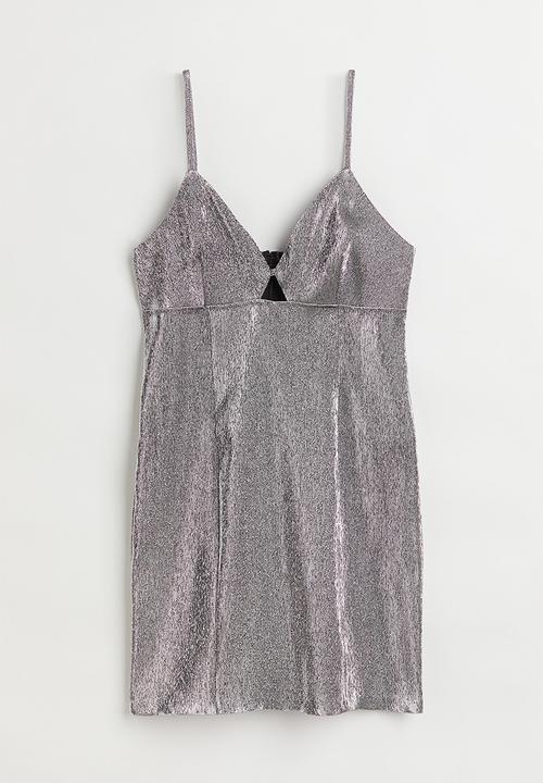 H&M - Cut-out mini dress - silver