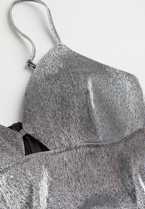 H&M - Cut-out mini dress - silver