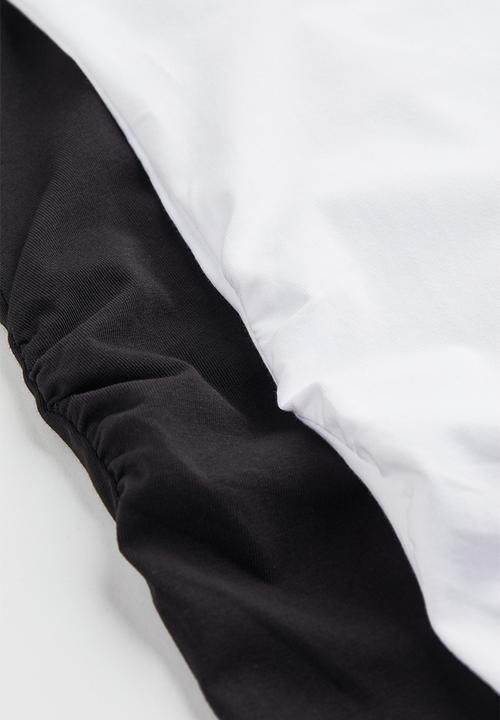 H&M - Mama 2-pack cotton vest tops - white/black