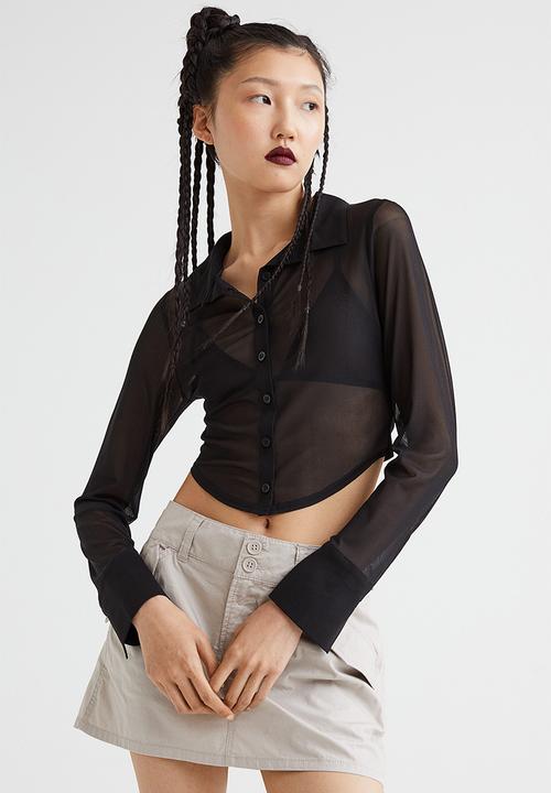 H&M - Mesh shirt - black