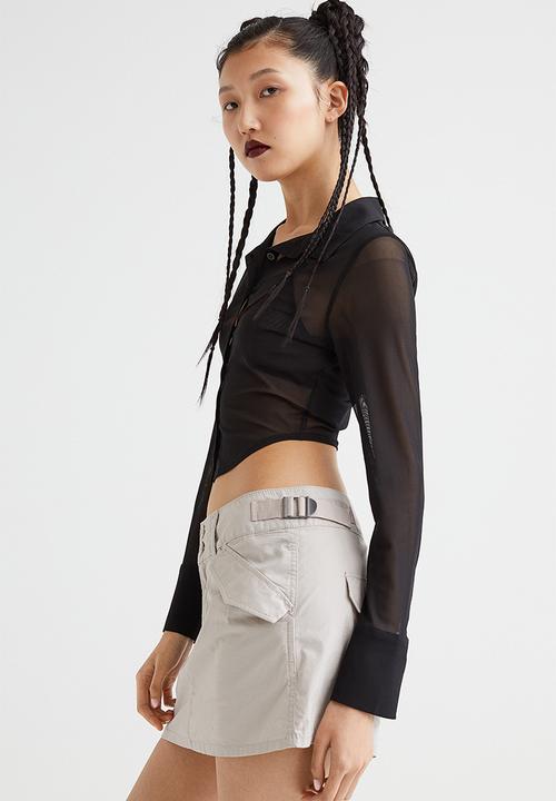 H&M - Mesh shirt - black