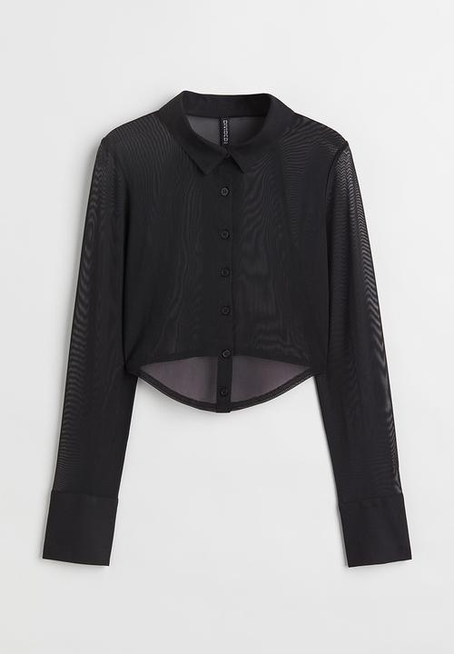 H&M - Mesh shirt - black