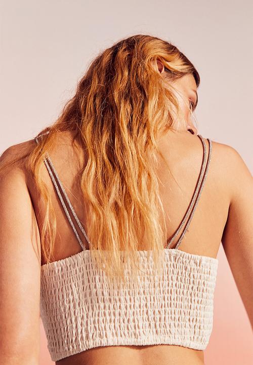 H&M - Crop top - light beige