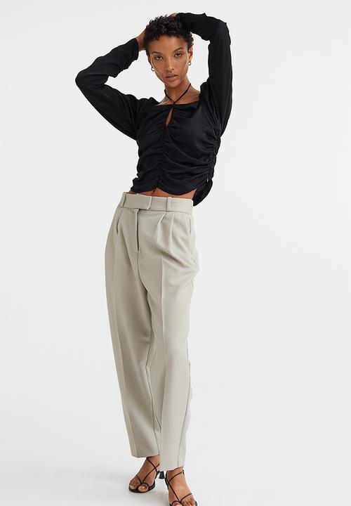 H&M - Draped blouse - black