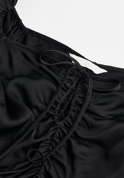 H&M - Draped blouse - black