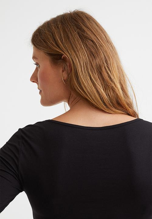 H&M - Mama long-sleeved jersey top - black
