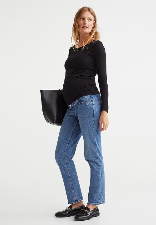 H&M - Mama long-sleeved jersey top - black