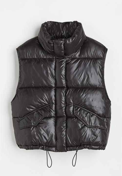 H&M - Stand-up-collar puffer gilet - black