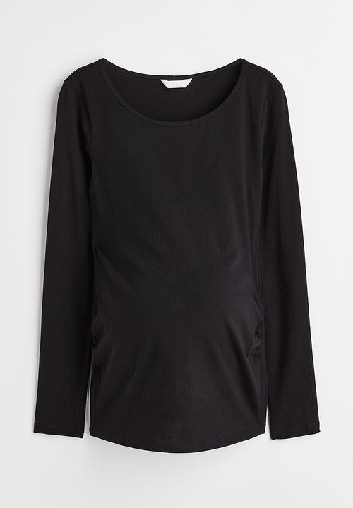 H&M - Mama long-sleeved jersey top - black