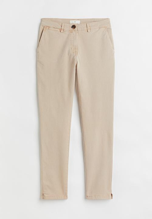 H&M - Cotton twill chinos - light beige