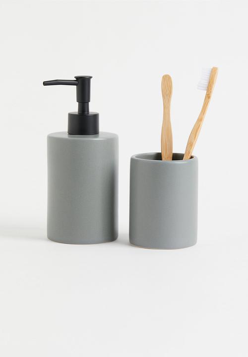 H&M - Earthenware soap dispenser - grey/multi
