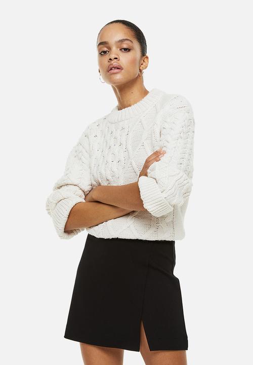 H&M - Short wrapover skirt - black