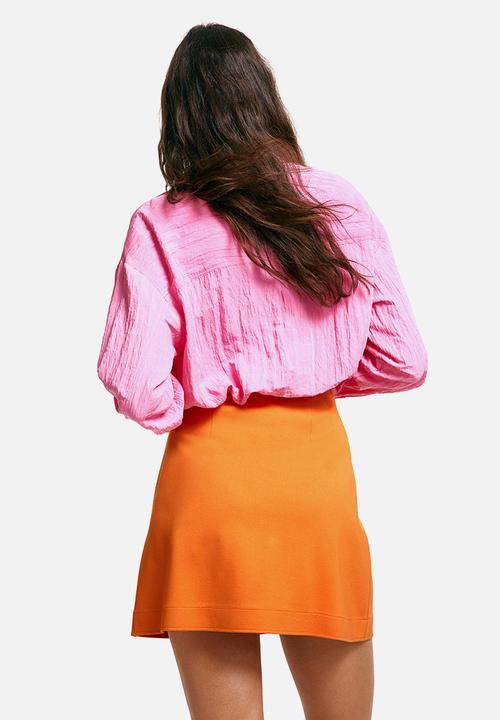 H&M - Short wrapover skirt - orange