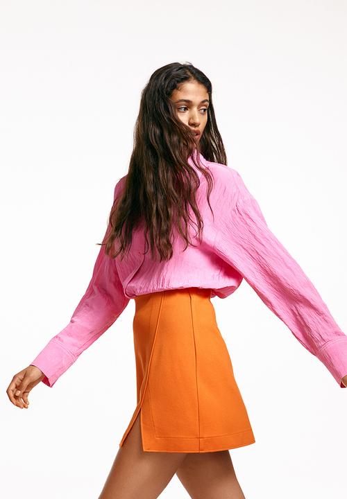 H&M - Short wrapover skirt - orange