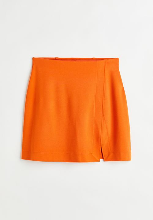 H&M - Short wrapover skirt - orange