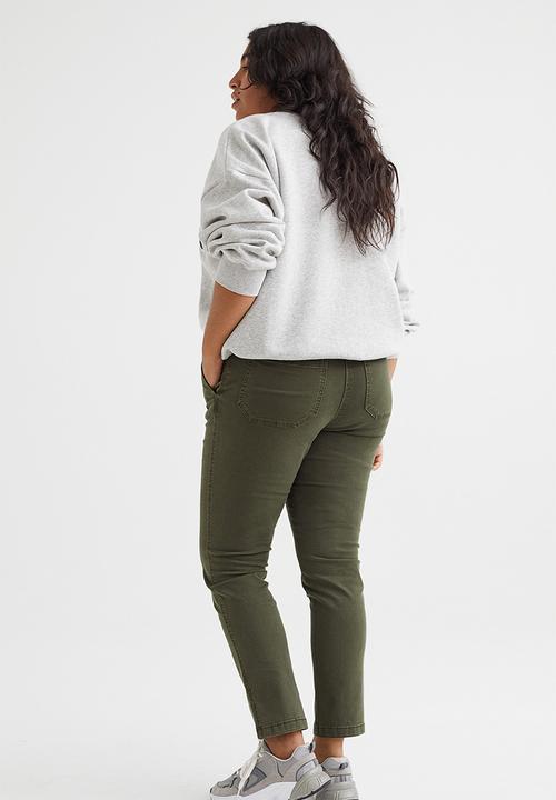 H&M - Cotton twill chinos - dark green
