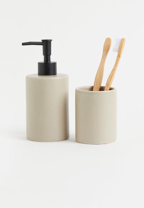 H&M - Earthenware soap dispenser - light beige